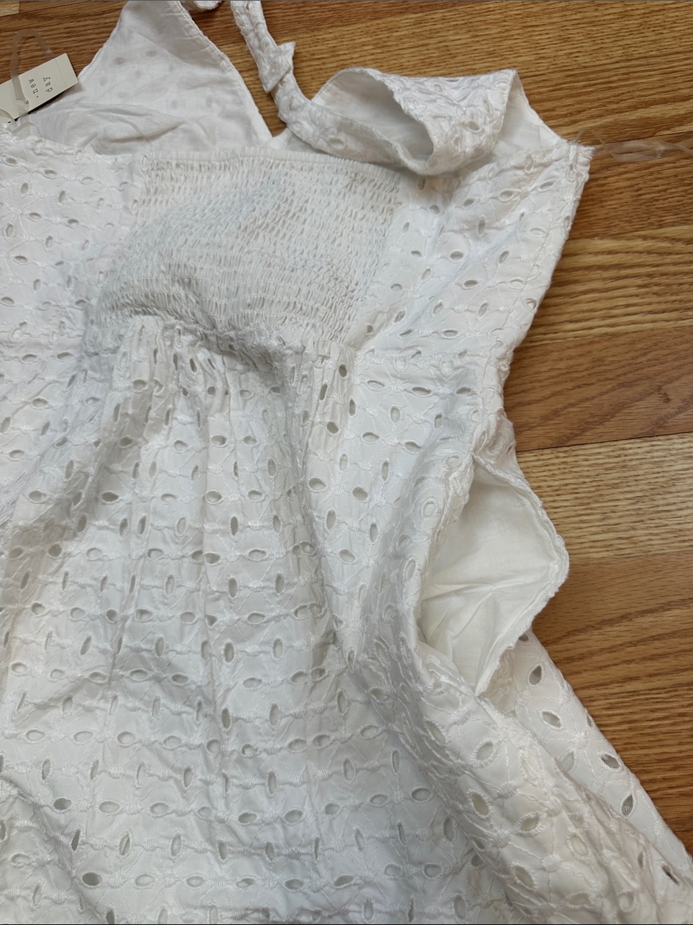 A New Day White Eyelet Halter Maxi Dress XL NWT - Picture 10 of 10